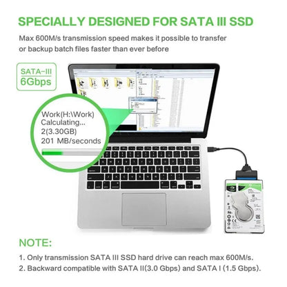 2.5 Inch Hard Disk Adapter Cable USB - Easy Drive Cable SATA22 Pin String Oral Line for Hard Drive