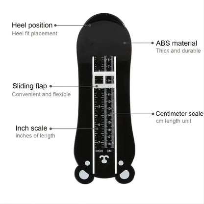 Accurate Foot Sizing for Kids: Foot Measurement Device - Gauge Shoe Sizer for Infants and Toddlers - Easy Measure for Correct Shoe Size, Essential Shoe Measuring Ruler