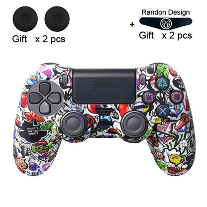 DATA FROG Soft Silicone Gel Rubber Skin Cover for PS4 Controller - Protection Case for PS4 Pro Slim Gamepad