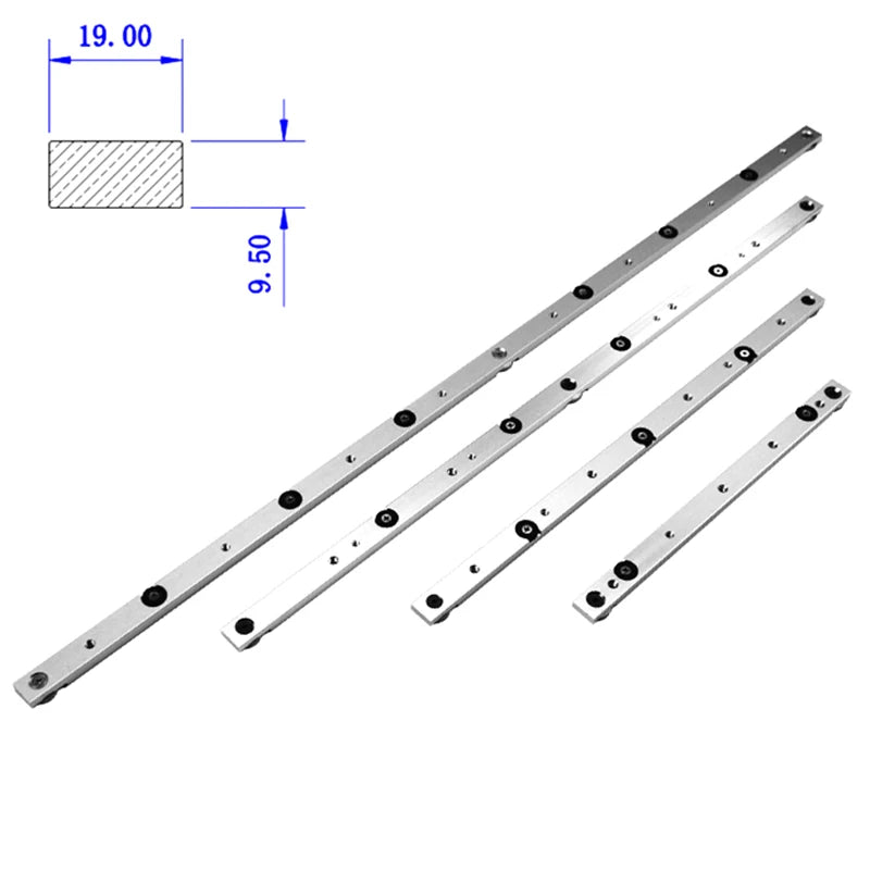 Durable Aluminium Alloy T-Tracks Slot & Miter Bar Slider: Woodworking Tool for Table Saw Miter Gauge Rod - Long-lasting Performance