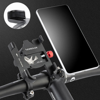 NEWBOLER MTB Phone Mount Stand: 360° Rotatable Aluminum Bicycle Holder - Adjustable Non-Slip Cycling Bracket