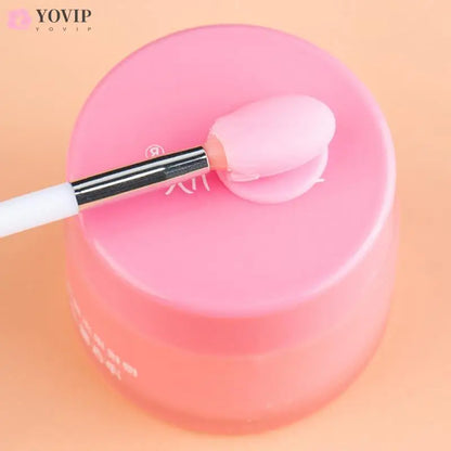 Silicone Lip Balm Brush with Sucker Dust Cover: Cosmetic Makeup Tool for Lip Masks, Lipstick Application - Includes Storage Box - 1 Piece