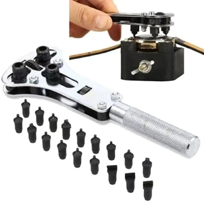 Adjustable Watch Case Opener: Wristwatch Repair Tool Set with Screw Back Remover Wrench - Claw Style Watch Repair Tool Kit