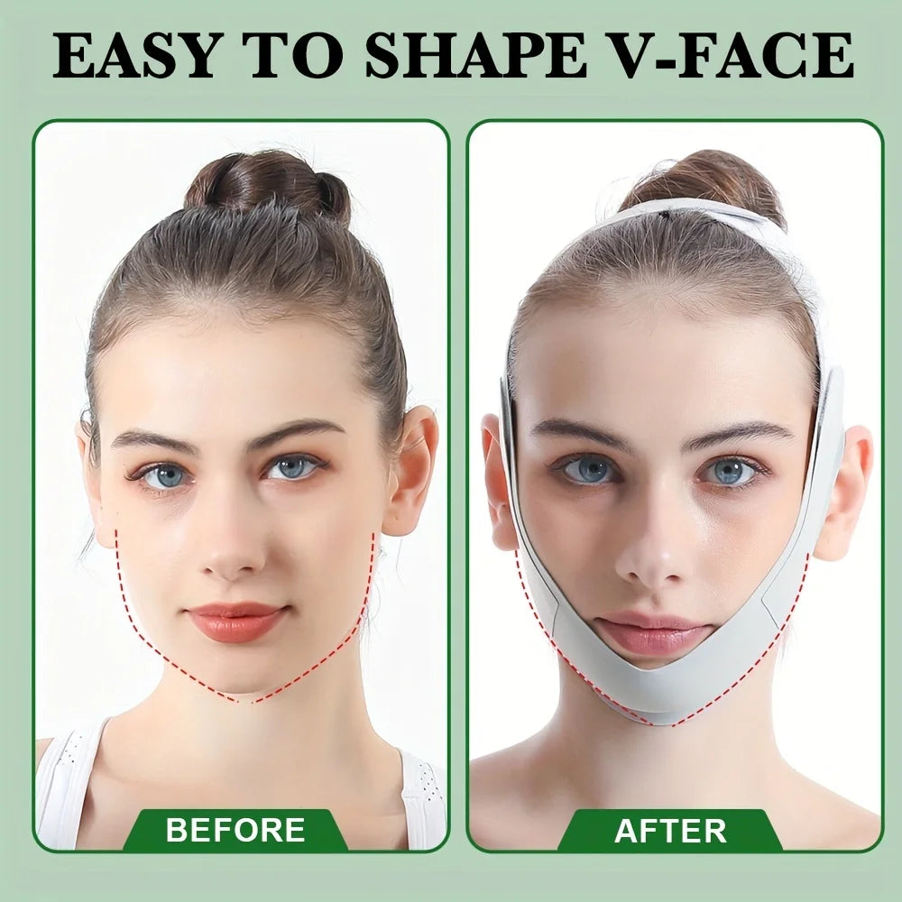 Reusable Face Slimming Bandage: V Line Shaper for Women - Chin Cheek Lift Up Belt, Facial Massage Strap - Beauty Tools for Face Skin Care