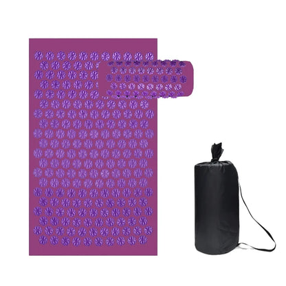 Acupressure Yoga Mat with Spikes - Kuznetsov's Applicator Cushion, Sensi Massage Body Needles, Includes Foot Massager Pillow for Fitness and Pilates