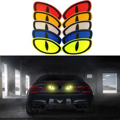 2Pcs Car Reflective Safety Tape Stickers - Cat-Eye Design, High Visibility, for Auto, Truck, Motorcycle, Reflective Strips for Enhanced Road Safety