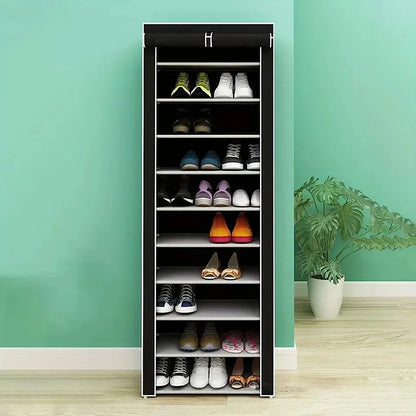 Dustproof Fabric Shoe Cabinet Organizer - Multilayer Nonwoven Shoe Rack for Simple, Economic Household Storage