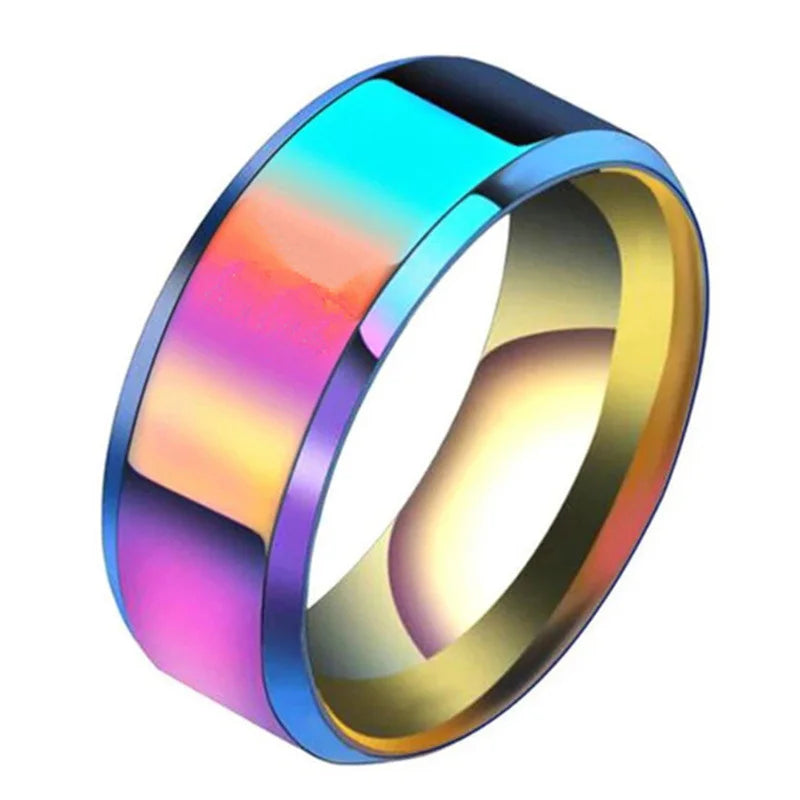 Classic 8mm Tungsten Men's Ring - Brushed Stainless Steel, 6 Colors, Wedding Band for Couples Jewelry Accessories