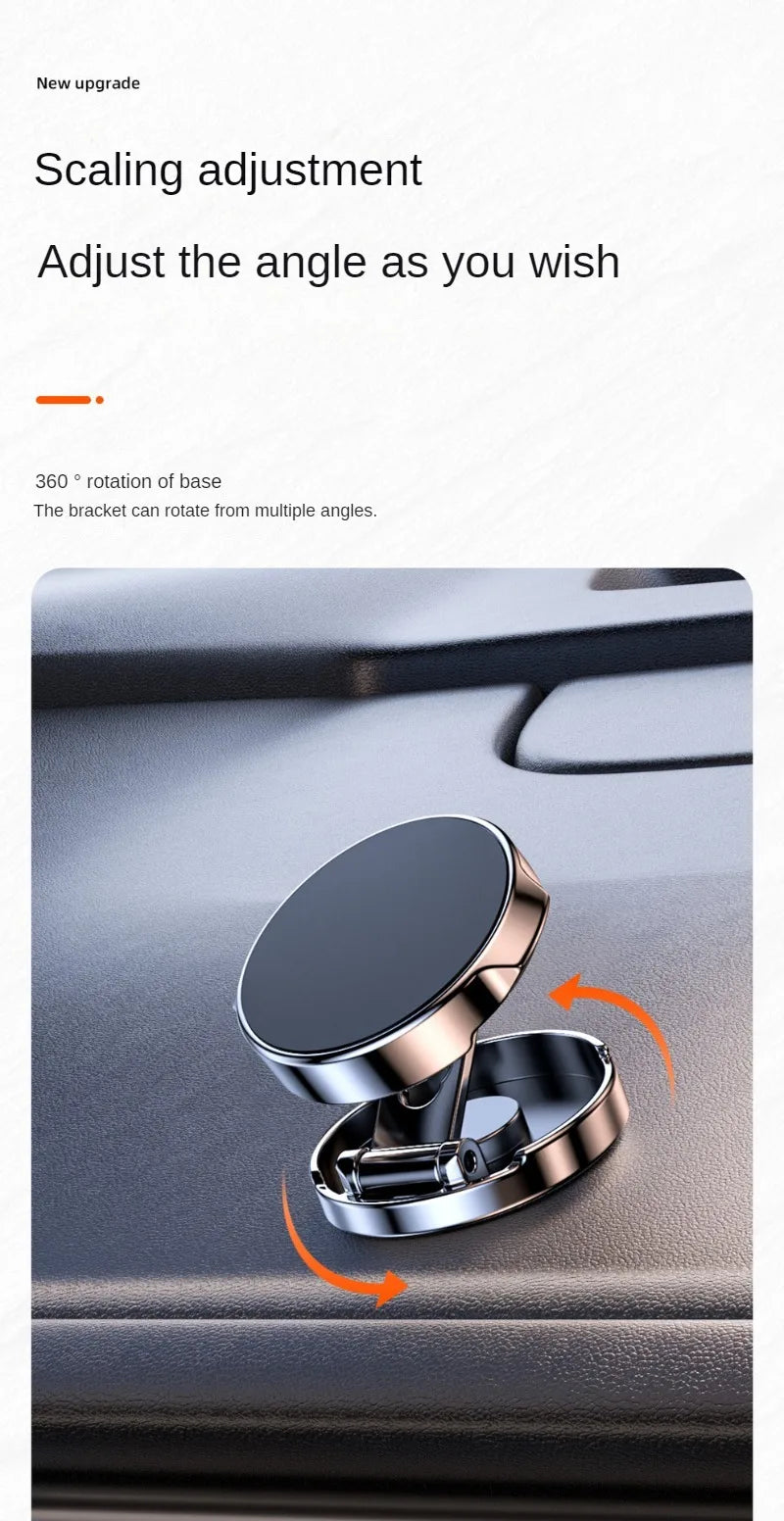 2024 Magnetic Car Phone Holder - Strong Magnet Smartphone Stand for GPS & Cell Support, Compatible with iPhone 14/13/12/X, Xiaomi, Samsung, LG