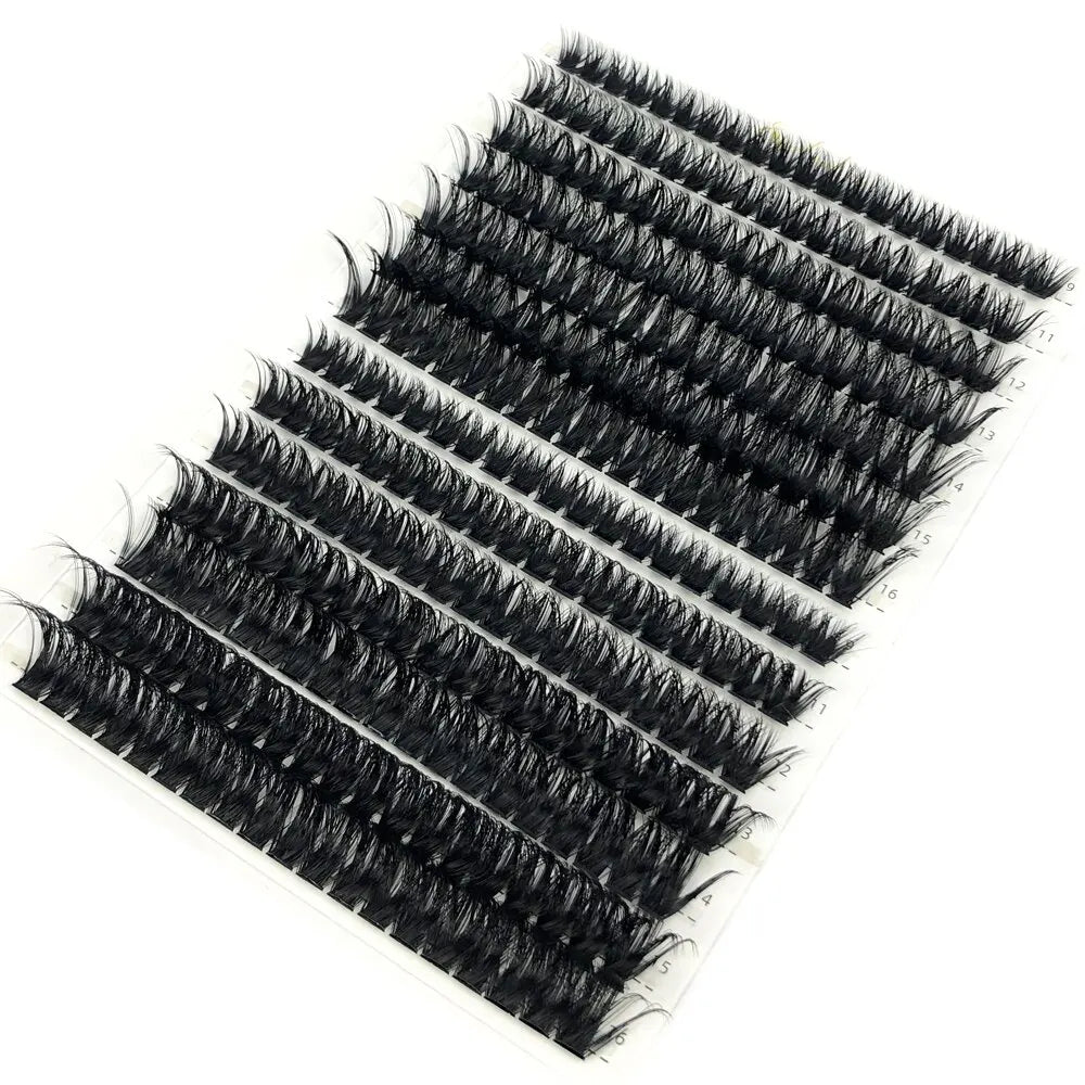 Mixed Tray Individual Lashes: 3D Russia Volume Eye Lashes - Soft, Natural Mink Cluster False Eyelashes - 30D, 40D, 60D, 80D Options