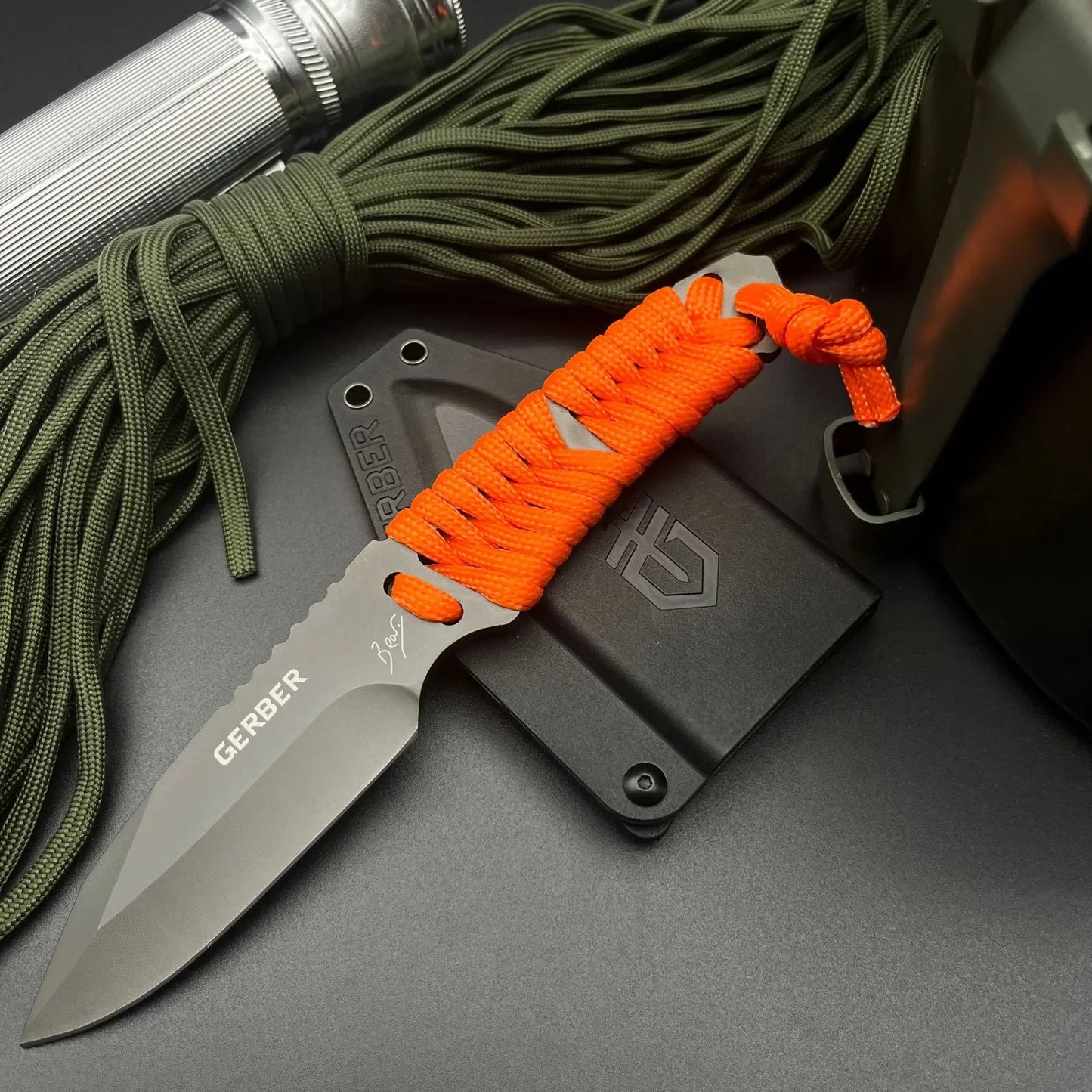 2024 New Multi-Purpose Outdoor Knife – EDC Pocket Knife with Scabbard, Fixed Blade for Camping, Survival and BBQ