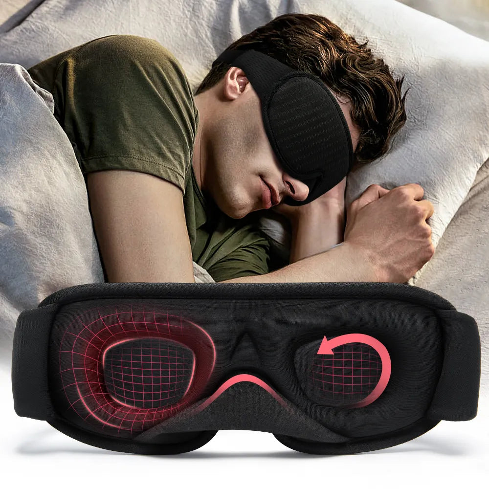 3D Sleeping Mask - Soft Eye Mask for Travel, Block Out Light, Sleep Aid Eyeshade for Night, Breathable Slaapmasker