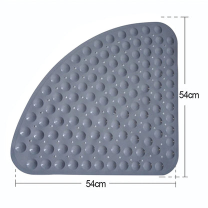 54x54cm Anti-Slip PVC Corner Shower Mat with Suction Cups – Hotel and Home Bathroom Cushion