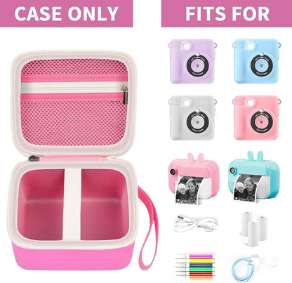 Kid Camera Case: Storage Holder Bag for Girls Toddler Instant Digital Video Cameras - Compatible with Kids' Cameras