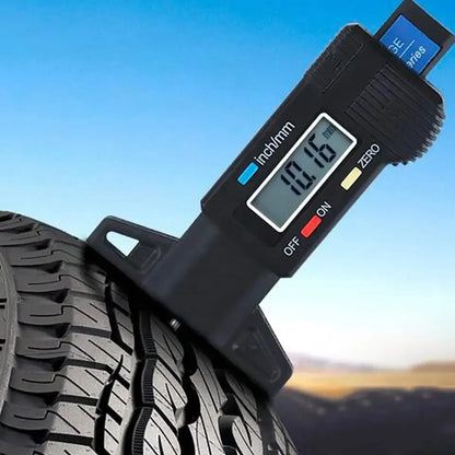 Digital Depth Gauge Caliper for Car Tires - LCD Tire Tread Measurer Tool, 0-25mm Range, Repair Tool