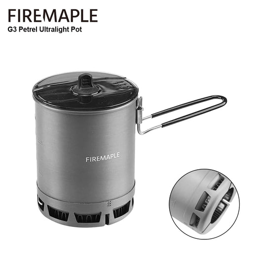 Fire-Maple 600ml G3 Petrel Ultralight Pot: Lightweight Heat Exchanger Pot for Outdoor Hiking and Travel - High Efficiency Portable Cookware