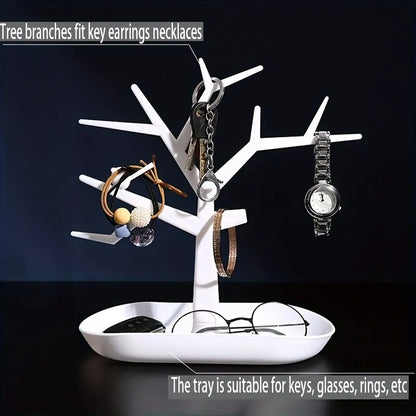 Creative Tree Hanger Jewelry Display Rack: Necklace, Bracelet, Earrings, Ring Storage - Unique Jewelry Organizer, 1PC