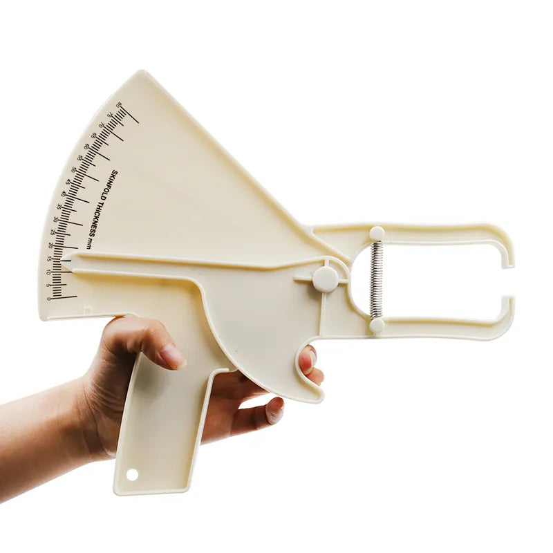0-80mm Body Fat Measure Tester - Sebum Caliper Clamp Shaped Ruler - Skinfold Test Instrument with Measuring Tape