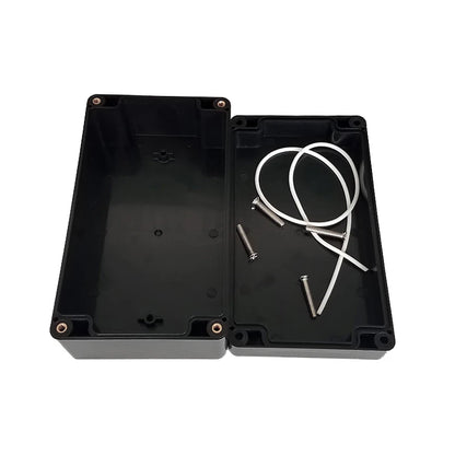 Black Box Outdoor Waterproof Case - Plastic Electronic Project Instrument Junction Box Housing, Weatherproof Protection