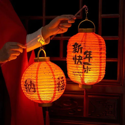 Chinese LED Glowing Red Paper Lantern – DIY Assemble Lanterns for Spring Festival and New Year Decor – Great Children’s Gifts