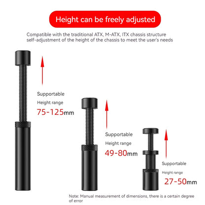 TEUCER VC-16 Vertical Graphics Card GPU Holder: Telescopic Rotating Stand with Magnetic Bracket