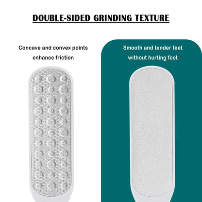 Professional Double-Sided Foot File - Stainless Steel Heel Grater and Rasp for Hard Dead Skin and Callus Removal