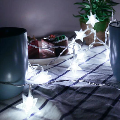 USB Battery-Powered Star String Lights – LED Fairy Lights for Christmas, New Year, Wedding, Party and Camping Decor