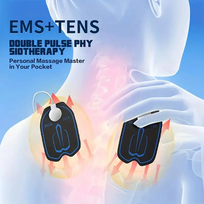 Professional EMS Electric Muscle Stimulation Tens Unit: Pulse Impulse Mini Massager - 6 Modes for Full Body Physiotherapy