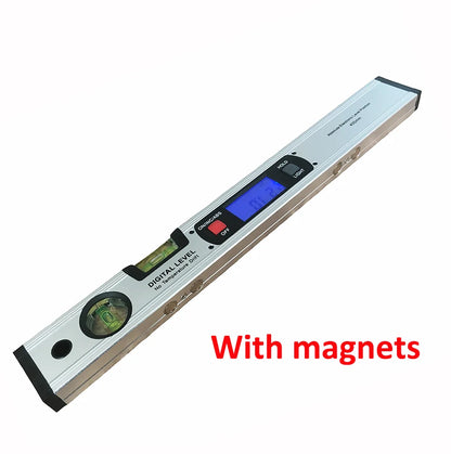 Digital Protractor Angle Finder | 360° Electronic Inclinometer with Optional Magnets | Level & Slope Testing Ruler - 400mm Length