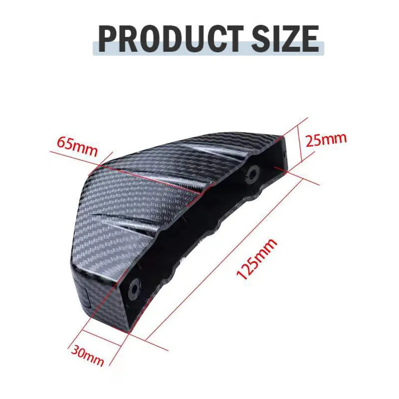 4pcs Universal Carbon Fiber Car Rear Bumper Diffuser Spoiler: Black Red ABS Anti-Collision Lip for Modified Vehicles