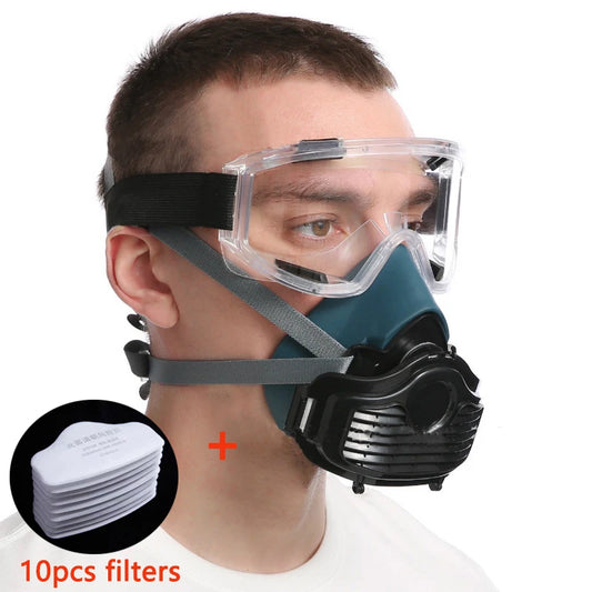 Silicone Dustproof Half Mask - Self-Priming Filter Respirator for Spray Paint, House Decoration, and Grinding Dust Protection