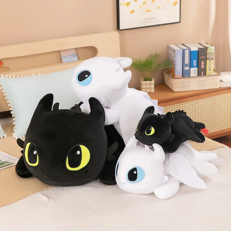 MINISO Little Flying Dragon Plush Toy - Toothless Doll Pillow, Party Model, Ideal Birthday Gift for Girls