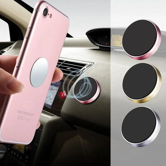 Universal Magnetic Phone Car Holder – Stick-On Dashboard Mount for iPhone, Samsung, Xiaomi, Huawei