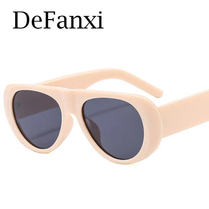 Retro Irregular Big Frame Sunglasses - Luxury Brand Tea Color Square Shades with UV400 Protection for Women and Cool Men’s Pilot Style