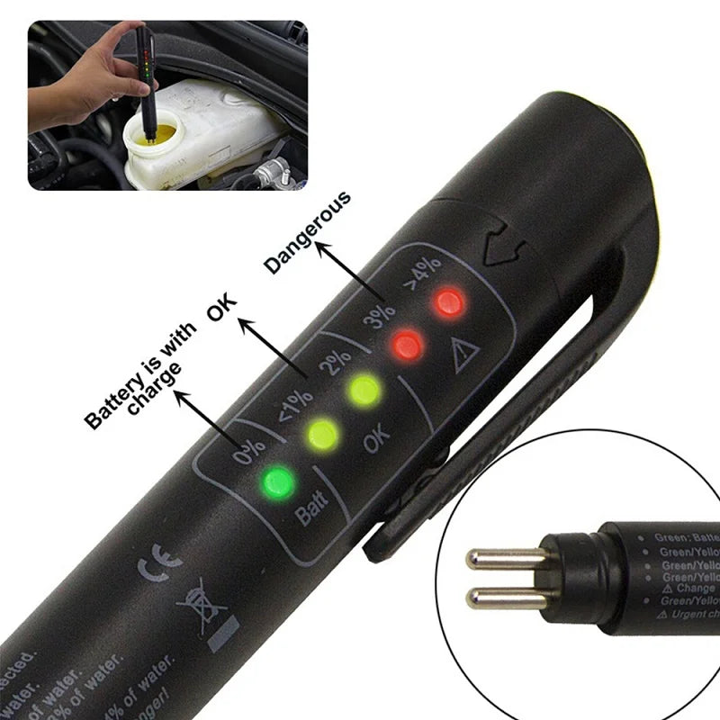 Universal Brake Fluid Tester - Accurate Oil Quality Check Pen for Car Brake Liquid - Digital Automotive Testing Tool for Vehicle Auto