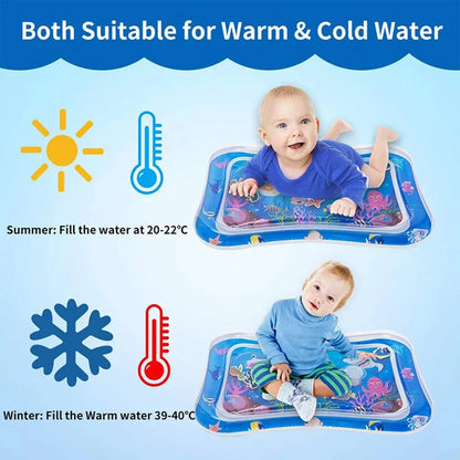 Inflatable Baby Water Play Mat | PVC Tummy Time Cushion | Toddler Water Pad for Early Education & Development. Activity Toys