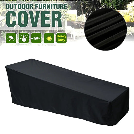 Outdoor Garden Sunbed Cover - Waterproof Recliner and Lounge Chair Protective Cover for Patio Furniture