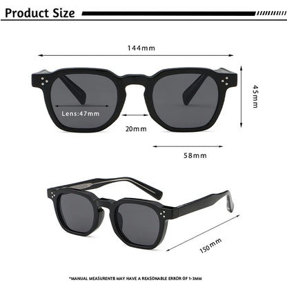 CATERSIDE Retro Punk Men’s Sunglasses – Small Frame Square Design, Personalized Sun Glasses for Women – Travel, Party, Business, Festival Gift