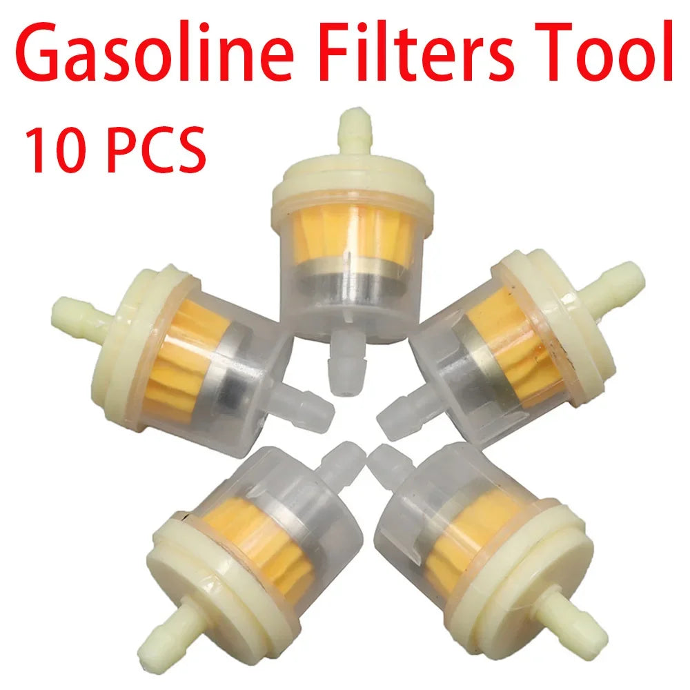 10pcs Professional Motorcycle Oil & Gasoline Filter Tool - Inline Gas Fuel Filter for Scooter, Moped, Dirt Bike, ATV