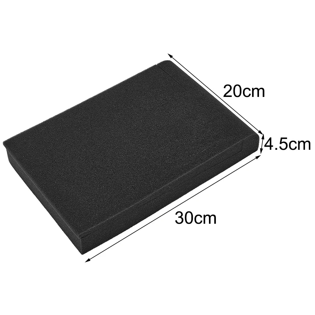 2pcs High-Density Acoustic Isolation Foam Pads - 30x20x4.5cm Soundproof Studio Monitor Speaker Isolator Panels