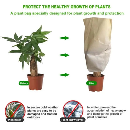 Winter Plant Warm Cover: Keep Your Outdoor Plants Safe with 1pc Non-woven Anti Freezing Bag