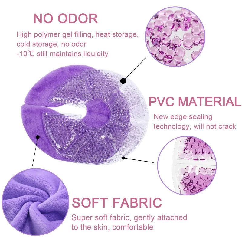 Breast Therapy Pads: Hot Cold Gel Pads for Breastfeeding Essentials & Postpartum Recovery - Nursing Pain Relief
