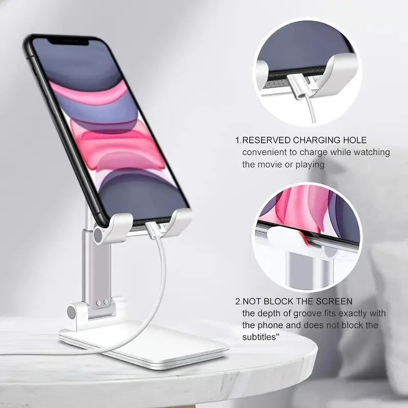 Adjustable Desktop Phone Holder Stand: Universal Desk Tablet Holder for iPhone, iPad, Xiaomi - Convenient Table Cell Phone Stand