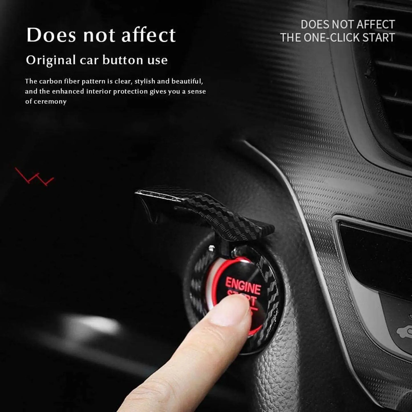 Car Engine Start Stop Switch Button Cover - Anti-Scratch Ignition Protection - Decorative Auto Accessories for Interior Car-Styling