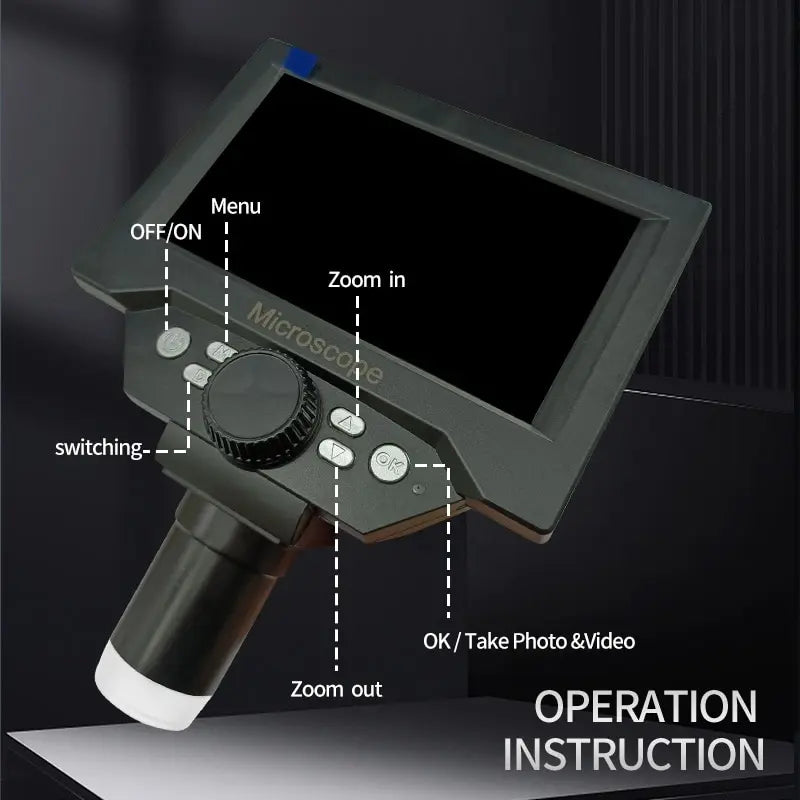 5.5" LCD Digital Microscope 1000X 1080P - Coin Magnifier with Stand, Soldering Microscope for Electronics Repair