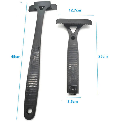 Men's Back Shaver – Foldable Long Handle Hair Trimmer – Body and Leg Hair Removal Safety Razor Tool