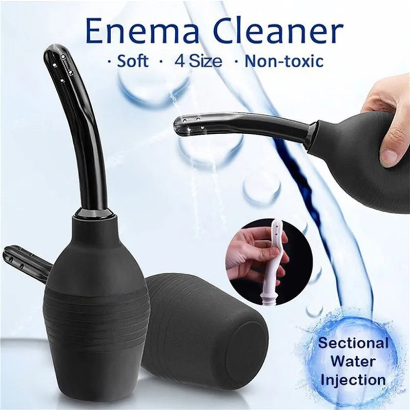 Women's Medical Rectal Cleaner - Enema Cleaning Shower for Hygienic Bathing - Essential Sex Hygiene Washing Device with Water Container