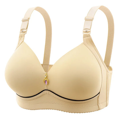 New Glossy Thin Cup Bra: Non-Magnetic Fat MM Large Size - Comfortable, Breathable Women's Underwear with No Underwire