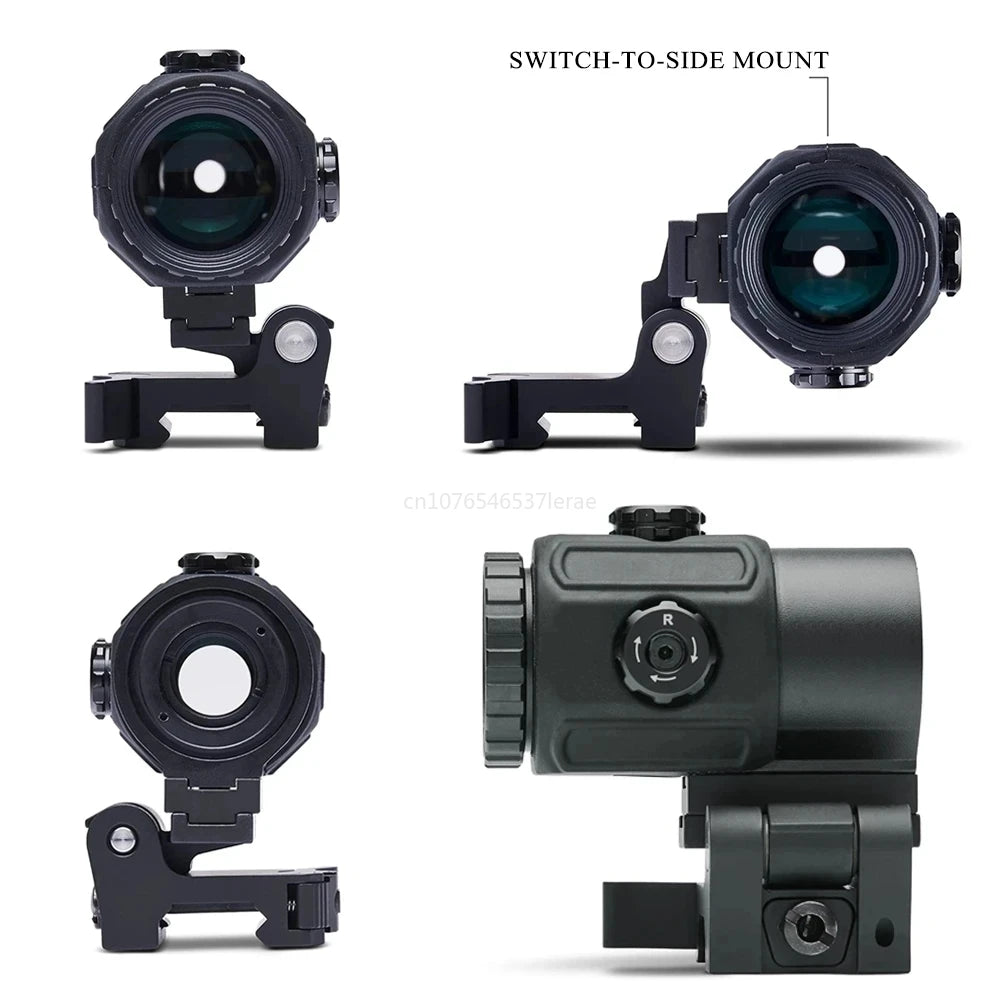 Eotech 558 Holographic Red Dot Sight with G43/G33 3X & G45 5X Magnifier - Airsoft Hunting Gear, 20mm Rail Mounts and QD Lever