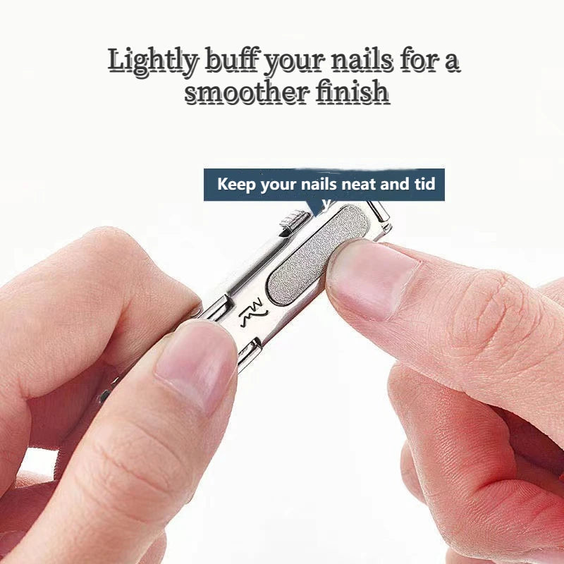 Ultra-Thin Foldable Stainless Steel Nail Clipper - Portable Toe and Fingernail Cutter for Manicure and Pedicure